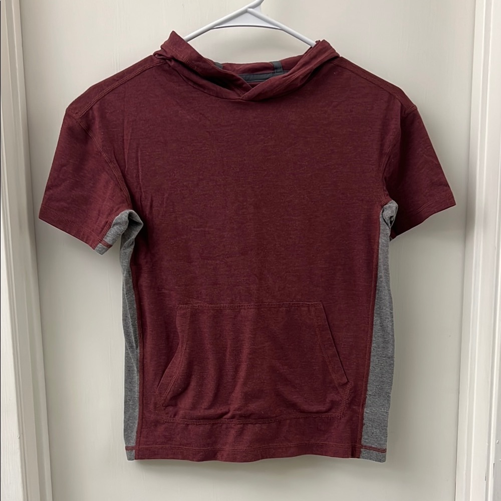 All In Motion Burgundy Gray Kids Hoodie T-Shirt